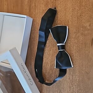 Calvin Klein bow tie and pocket square